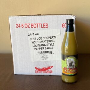 24 Chef Joe Cooper Mouth Watering Louisiana Style Pepper Sauce (6 oz) Case