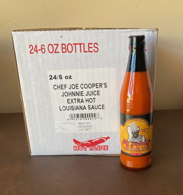 24 Chef Joe Cooper TALLULAH FIRE Johnnie Juice Extra Hot! Hot Sauce (6 oz) Case